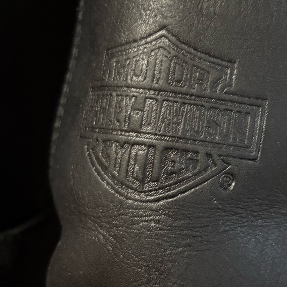 Harley-Davidson Black Leather Buckle Boots Size 10 - Picture 8 of 11
